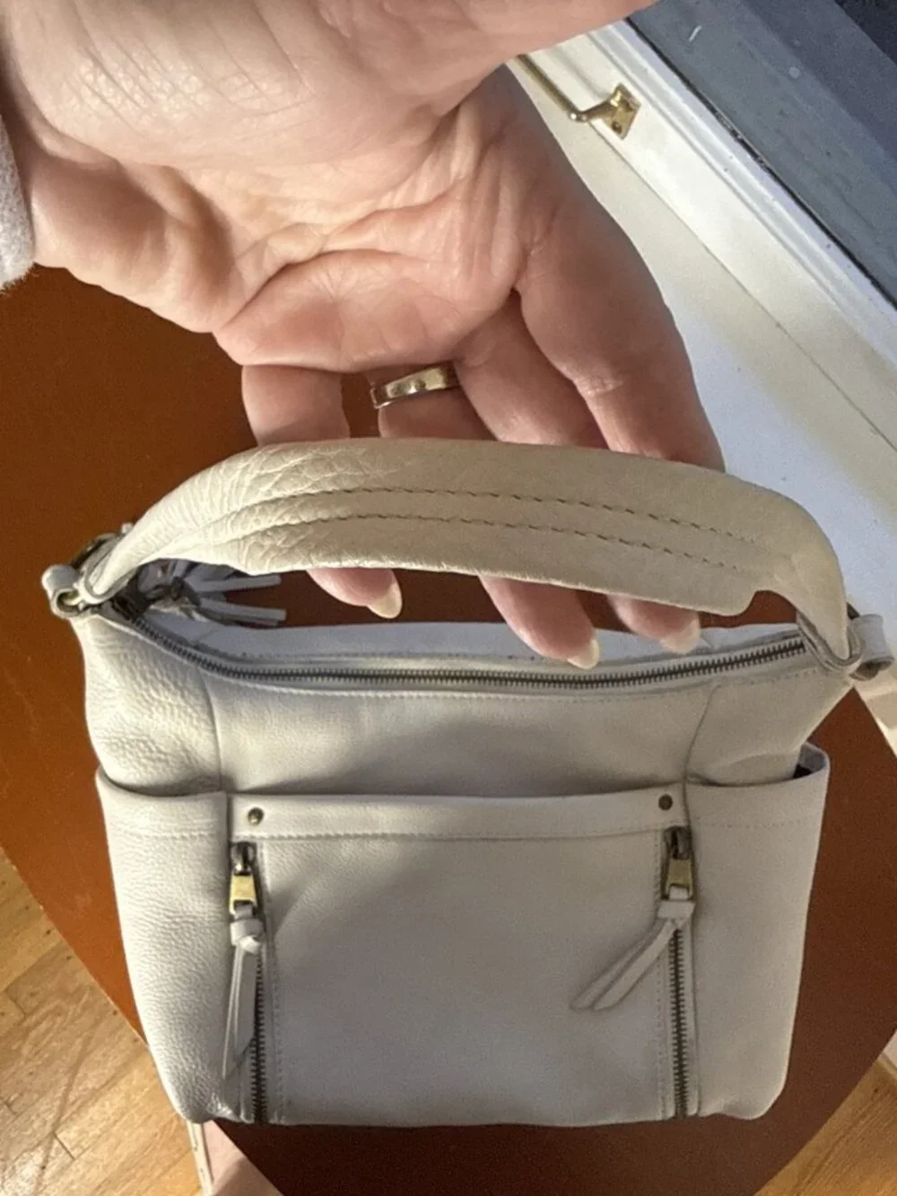 The Sak Collective Keira Sand Leather Hobo Shoulder Purse